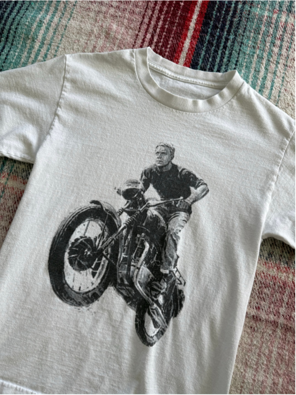 Vintage Steve McQueen Motorcycle T-Shirt S
